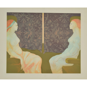 Lithographie originale de Léonor Fini. Epreuve d'artiste.