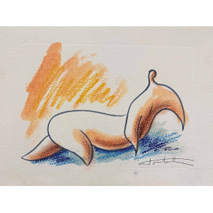 Dessin aquarellé de Jean Louis Toutain