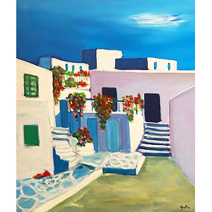 Peinture lumineuse de Balta sur la Grèce