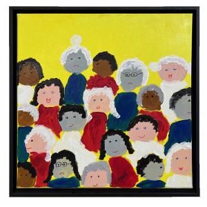 Tableau de l'artiste Chavé avec une multitude de personnages.