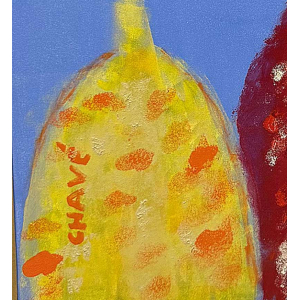 Tableau très coloré de l'artiste peintre Chavé