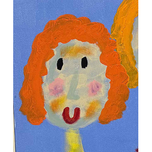 Tableau très coloré de l'artiste peintre Chavé