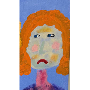 Tableau très coloré de l'artiste peintre Chavé