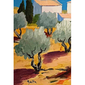 Tableau de Claude Balta. Les Oliviers