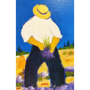 Coupeurs de lavande à Manosque en Provence