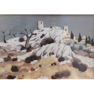 Magnifique gouache de Eugène Baboulène