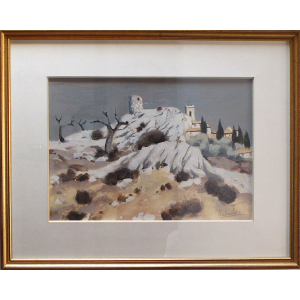 Magnifique gouache de Eugène Baboulène